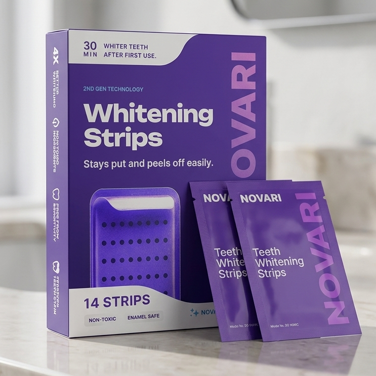 Novari Purple Teeth Whitening Strips